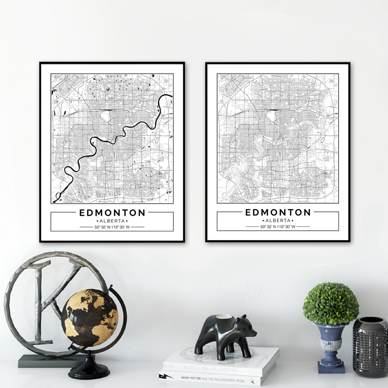 Póster de lona blanco y negro  - Home Decor Canada reseña y precio