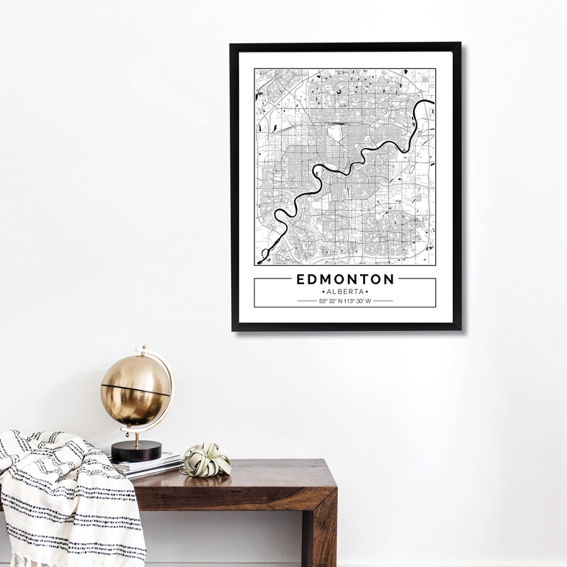 Póster de lona blanco y negro  - Home Decor Canada reseña y precio