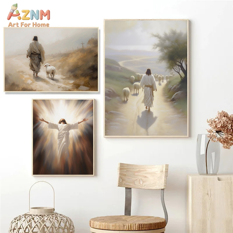 AZNM - Arte de pared en lienzo - Home Decor Jesus reseña y precio